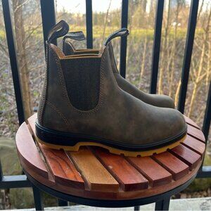 Blundstone Classic Chelsea Boots Rustic Brown / Mustard